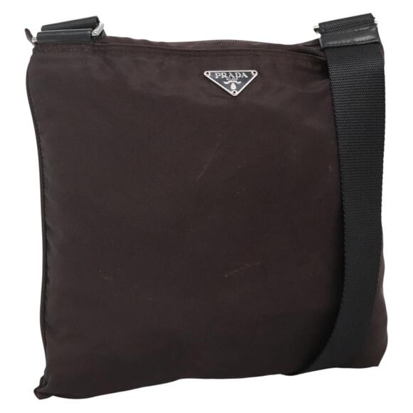 PRADA Shoulder Bag Nylon Black Silver - Picture 1 of 12